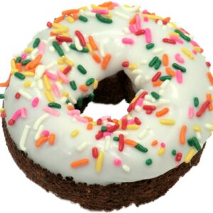 Chocolate Cake With Vanilla Icing And Rainbow Jimmies