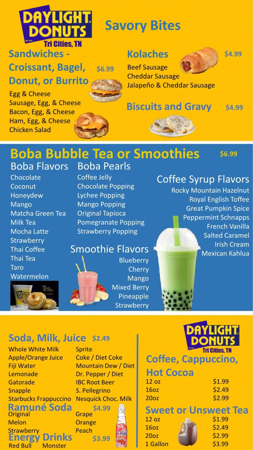 Daily Donut Menu.pdf Menu – Daylight Donuts Tri Cities