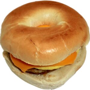 Egg, Sausage, Cheese Plain Bagel Sandwich