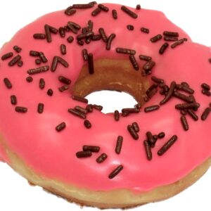 Raised With Strawberry Icing And Chocolate Jimmies