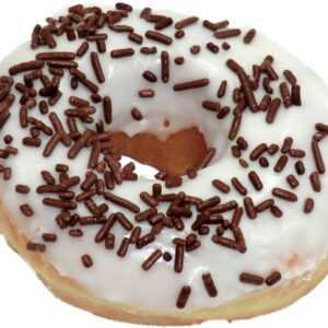 Raised With Vanilla Icing And Chocolate Jimmies